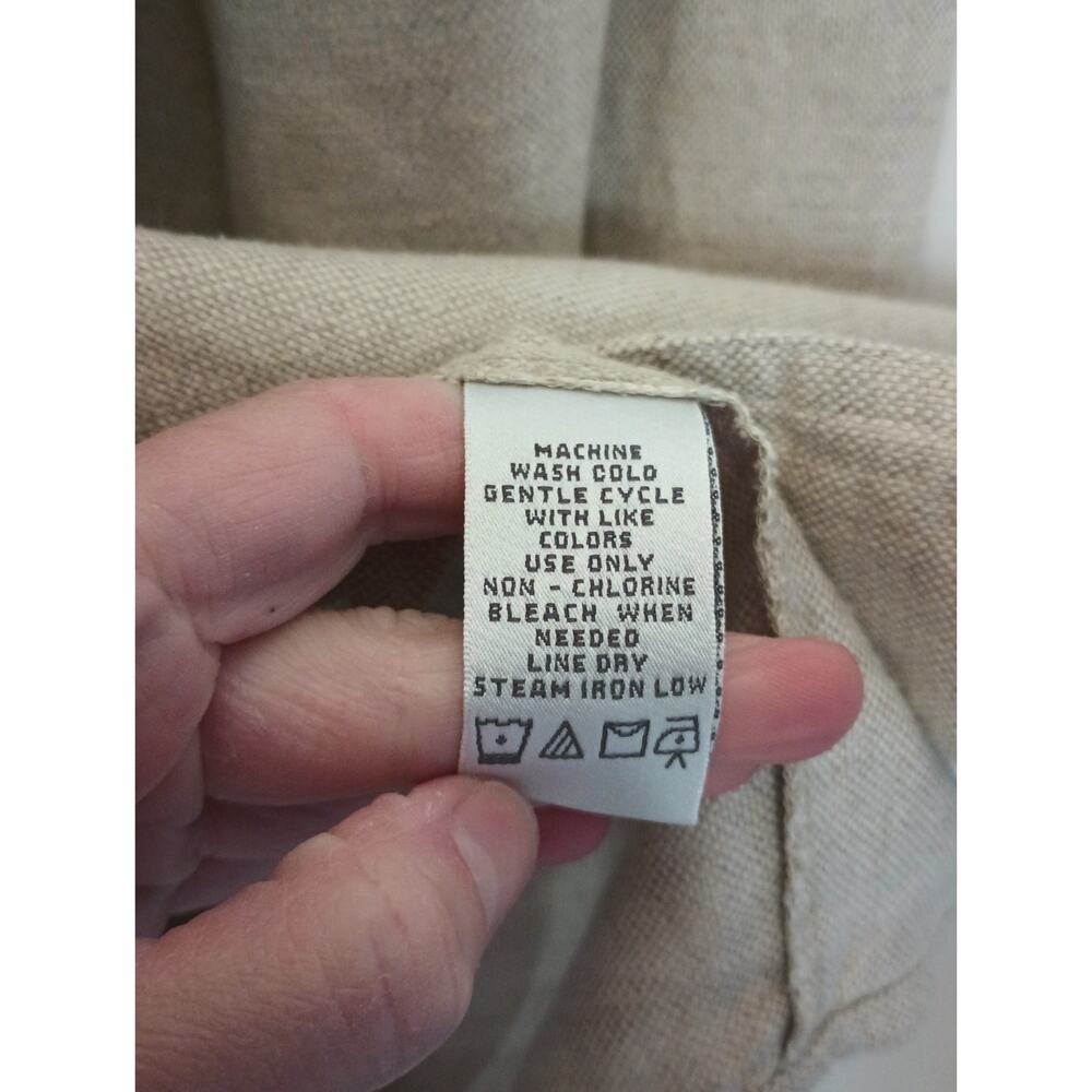 Vtg Jones Wear Womens Linen Chore Jacket XL Beige Minimalist Lagom Coastal - Picture 5 of 9